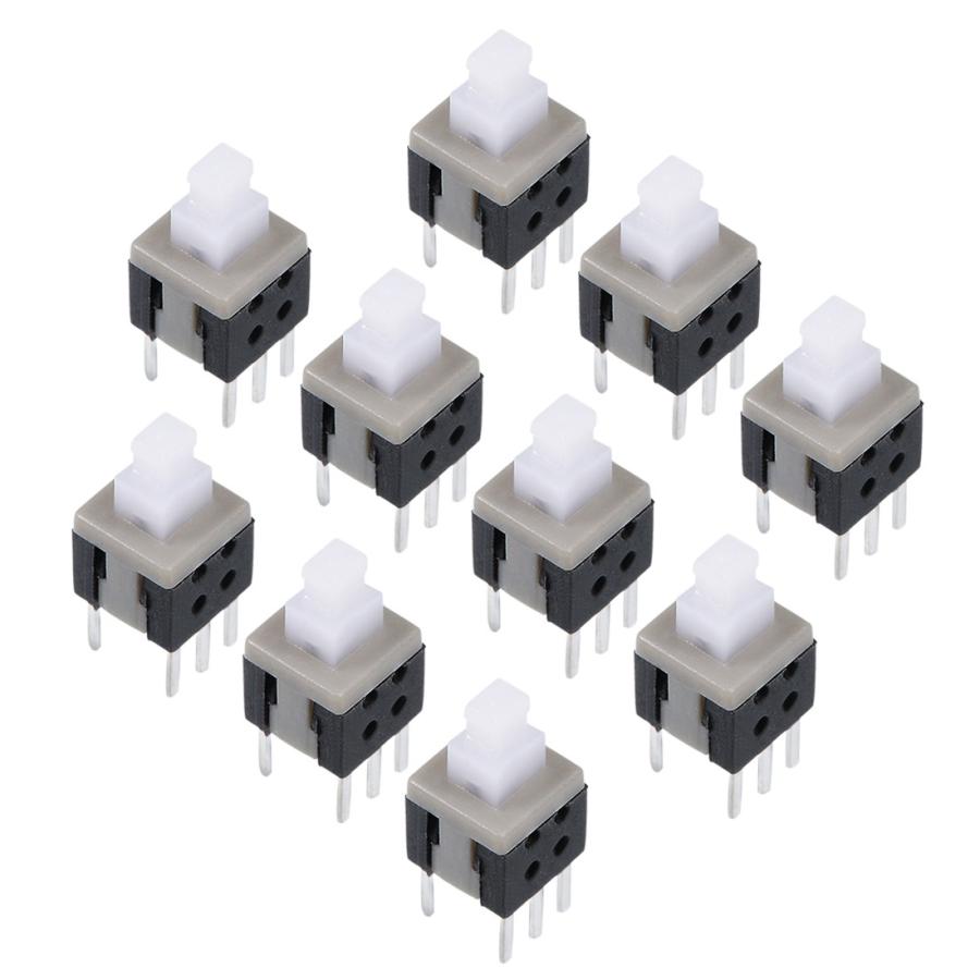 uxcell マイクロタクトスイッチ 押しボタンスイッチ 5.8x5.8x10mm 6