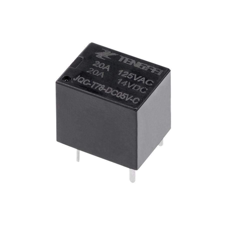 uxcell PCB電磁パワーリレー 汎用リレー DC 5V SPDT 5ピン JQC-T78-DC05V-C ...