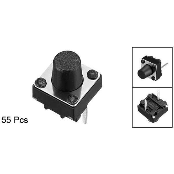 uxcell 押しボタンスイッチ タクトスイッチ 6x6x7mm SPSTタイプ 2ピン
