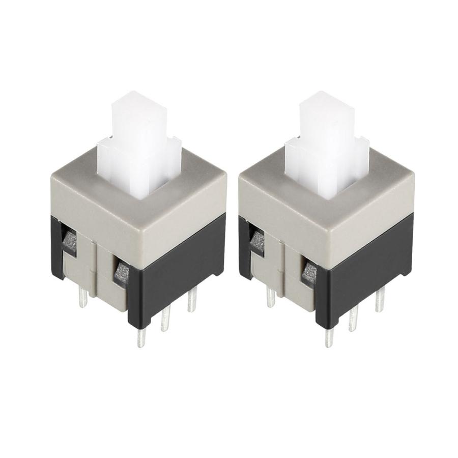 uxcell タクトスイッチ 6ピン 押しボタンスイッチ 8.5x8.5x14mm