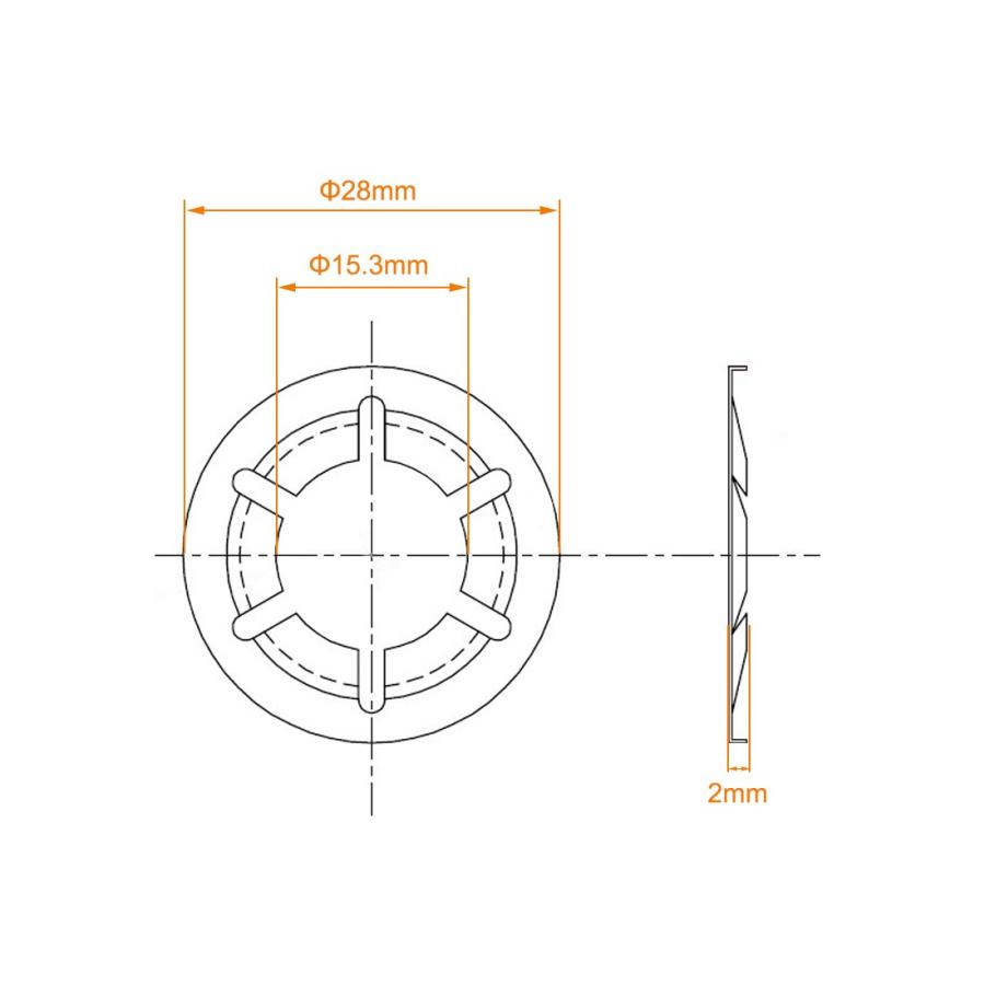 uxcell 内歯スターロックワッシャー M16 15.3mm内径 28mm外径 ロックワッシャーロック 304 ステンレス鋼 (10パック入り)｜soten｜04