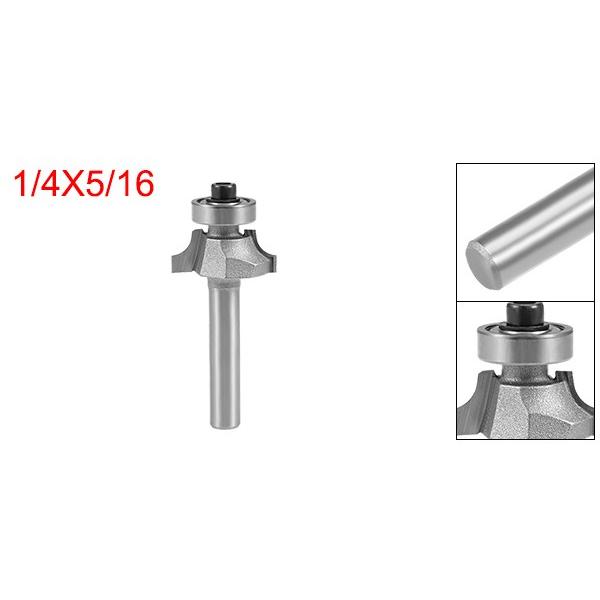 uxcell ラウンドオーバルータビット ルータビットエッジ木工溝合板 6.35x8mm 2つのフルート a18083100ux0071