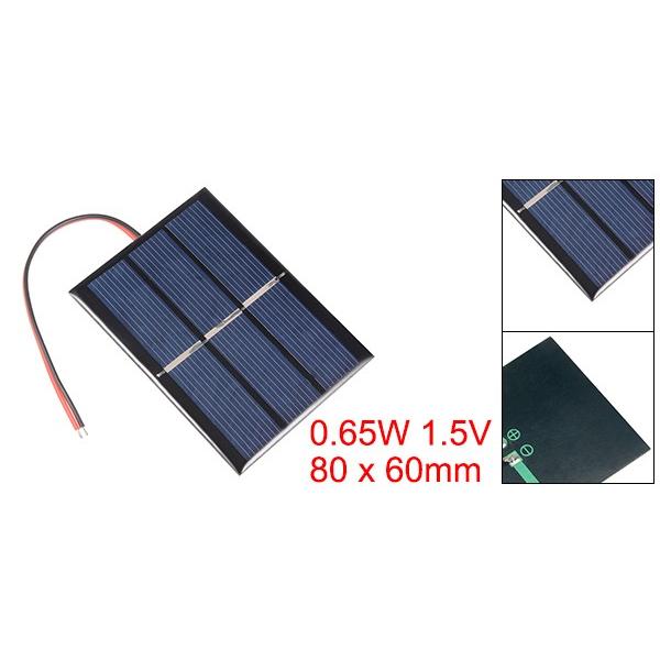uxcell ソーラーパネル 1.5V 0.65W ブラック グリーン 1個入り