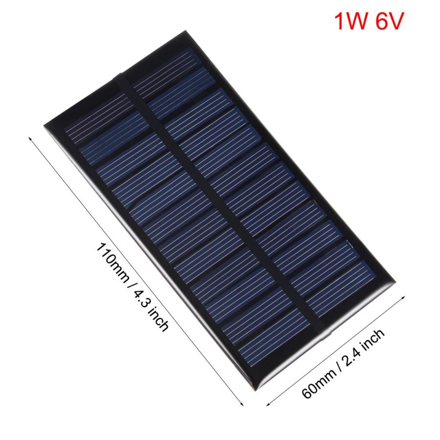 太陽光パネル uxcell ソーラーパネル 1W 6V ブラック グリーン 1個入り : ソウテン
