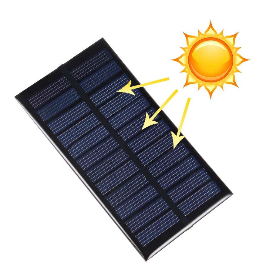 uxcell ソーラーパネル 1W 6V ブラック グリーン 1個入り : ソウテン