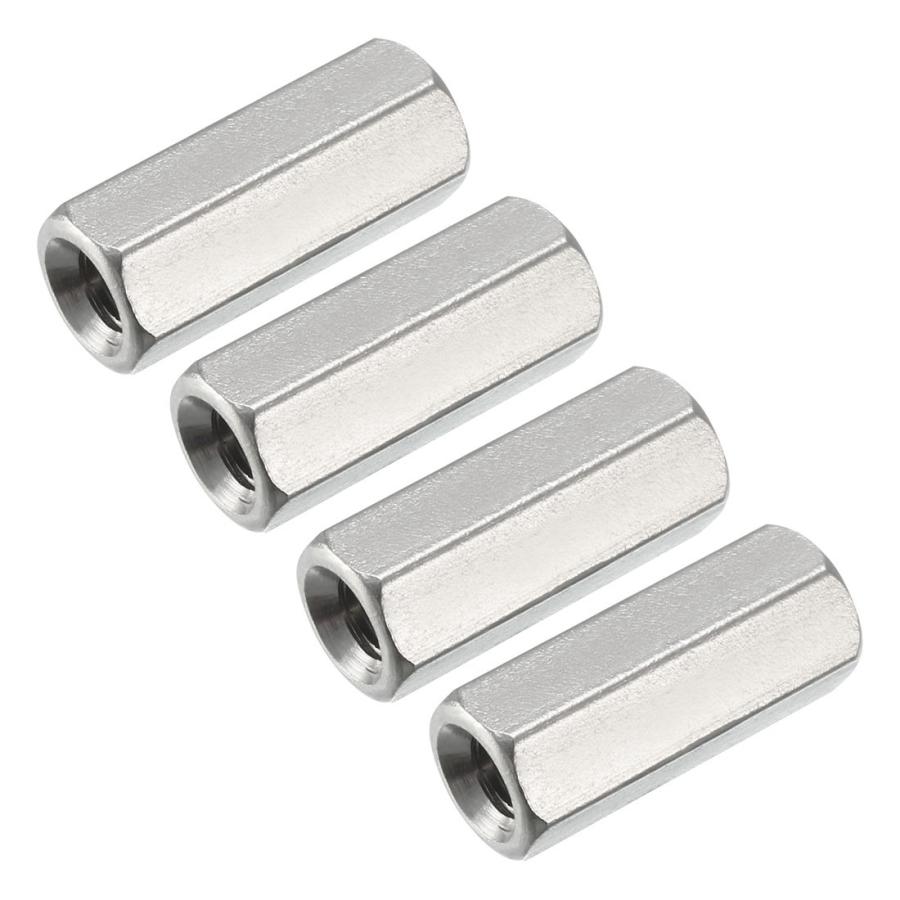 uxcell 六角カップリングナット M5 X 0.8-ピッチ 20mm長さ 304