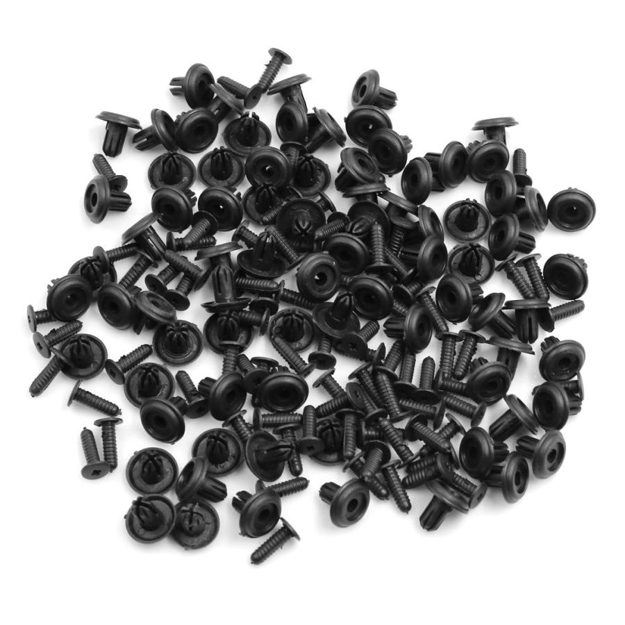 Uxcell リベットファスナ 6mm ホール ブラック 車ドアトリム プッシュピン クリップ バンパー フェンダー プラスチックリベット 80個入り Aux0266 ソウテン 通販 Yahoo ショッピング