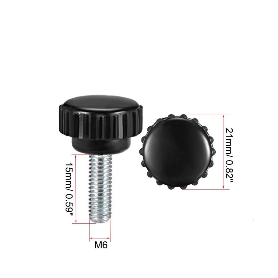 uxcell クランプつまみ ローレットクランプノブ ブラック シルバートーン ベークライト 金属 おねじ M6x15mm 5個入り :a18101800ux0170:ソウテン 通販 ノブグリップ クランプつまみ クランプねじノブ M8 x 50mm プラスチック メタル 5個入り