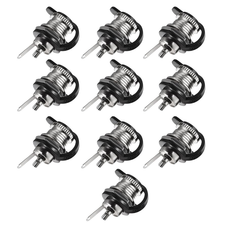 uxcell DC電源ジャック 5.5mmx2.1mm DC-099 10A DC30V 2ピン 銅 金属
