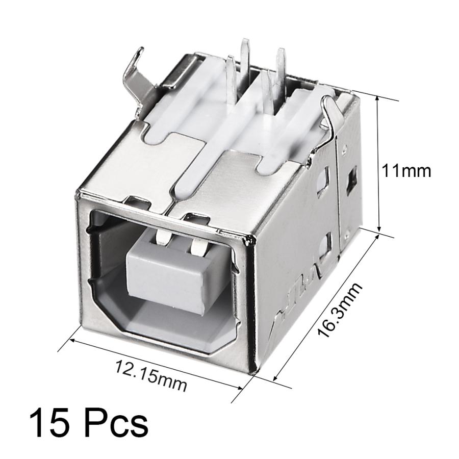 uxcell PCB USBコネクタ 90度 DIPプリンタポート PCB基板コネクタ 15個入り｜soten｜03