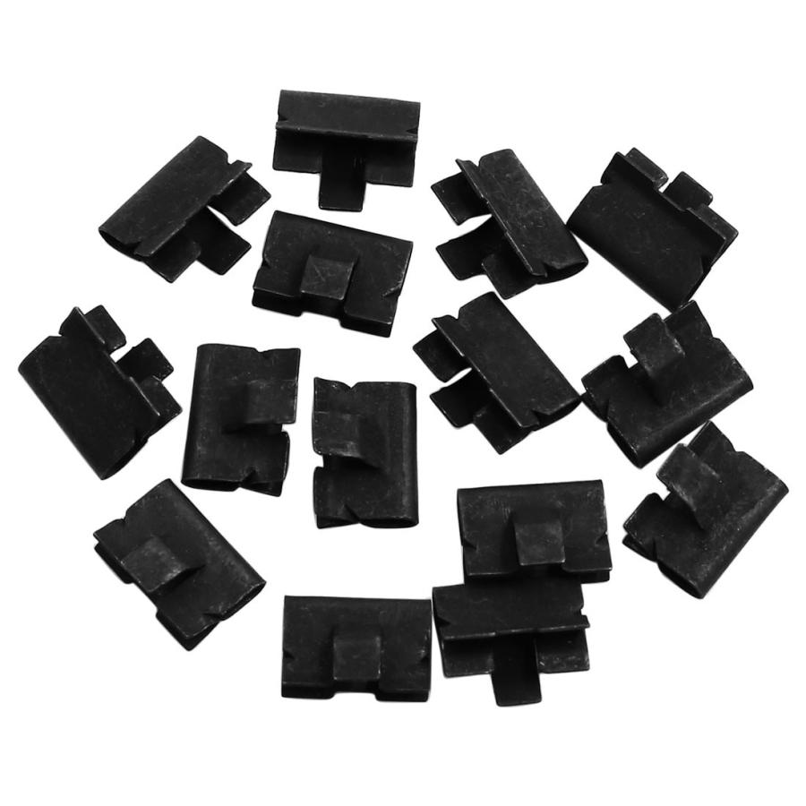 ✨値引化✨ブラック バンパートリム 2個セット uxcell 金属ねじクリップ ブラック トリム ドア バンパー パネル ネジ