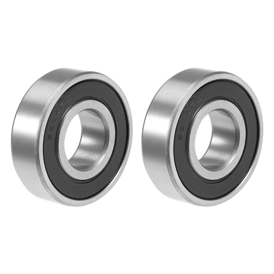 uxcell ベアリング 6204-2RS ボールベアリング 20x47x14mm 両側シール