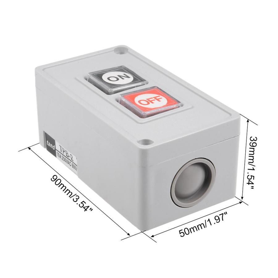 uxcell 瞬間押しボタン制御スイッチボックス スタートストップ ON OFF