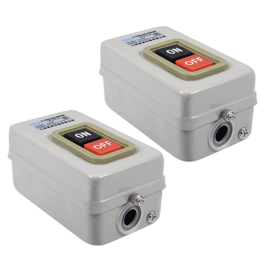 uxcell プッシュボタンスイッチ スタートストップ オン/オフ BS230B