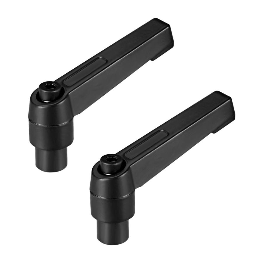 uxcell ハンドル M6 調整可能 クランプ レバー ラチェット メス