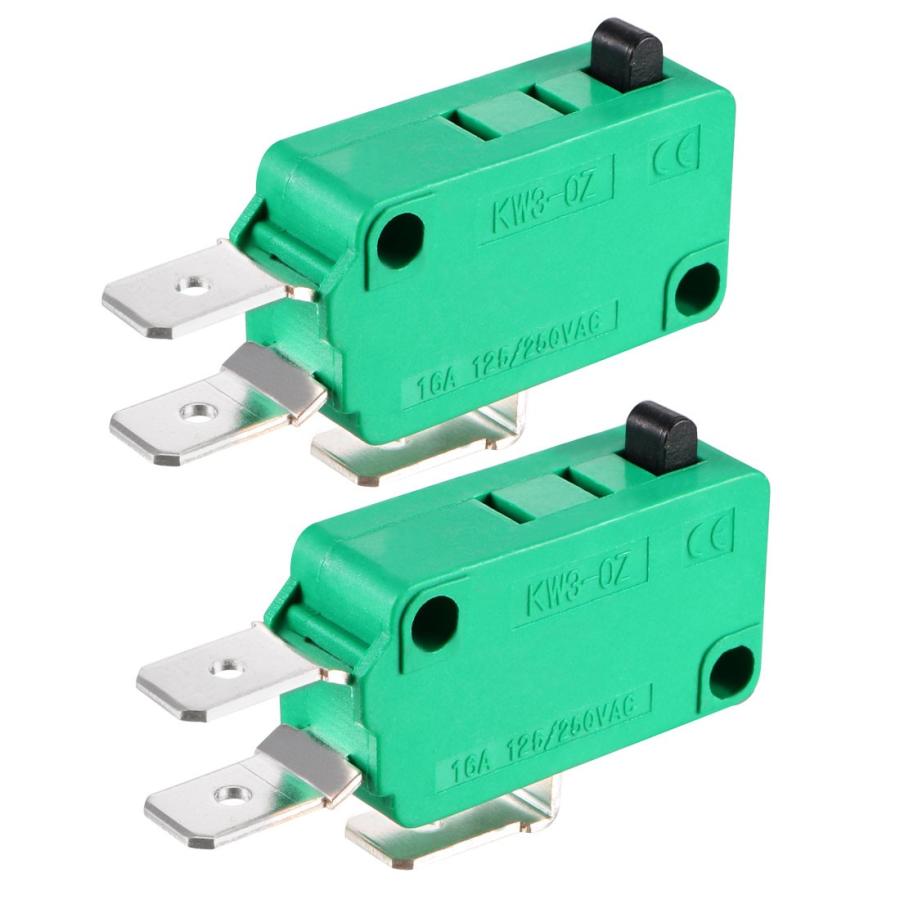 uxcell マイクロスイッチ KW3-OZ 16A 125/25VAC SPDT NO NC プッシュ