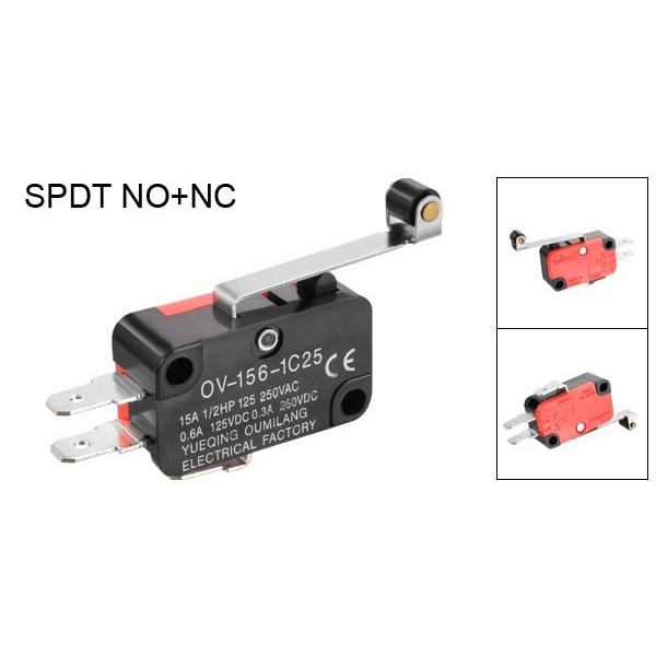 uxcell マイクロスイッチ OV-156-1C25 15A 125/25VAC SPDT NONC 長い