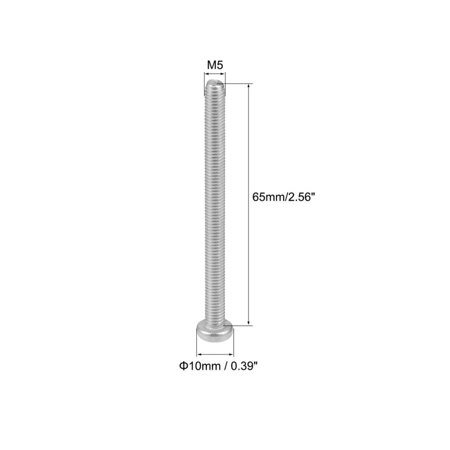 uxcell ボルト M5 x 65mm 機械ネジ十字穴付きなべ 機械ねじファスナ ボルト 25個入れ｜soten｜04
