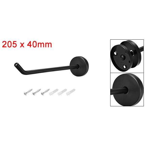 uxcell 壁掛けフック ネジ アンカー ステンレス鋼製 ブラック タオル