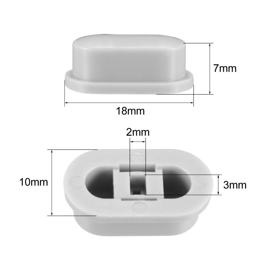 uxcell タクトスイッチプロテクターカバー 18x1x7mm 25個入り