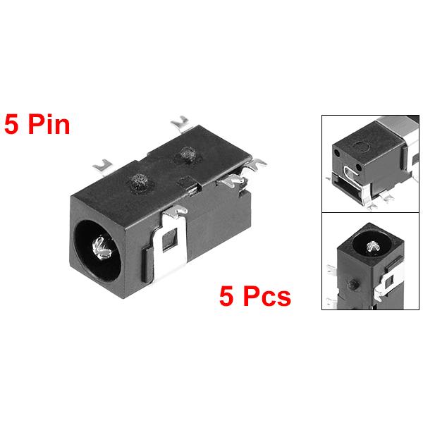 uxcell PCBマウント 4.0mmx1.7mm 5ピン オーディオビデオDC電源