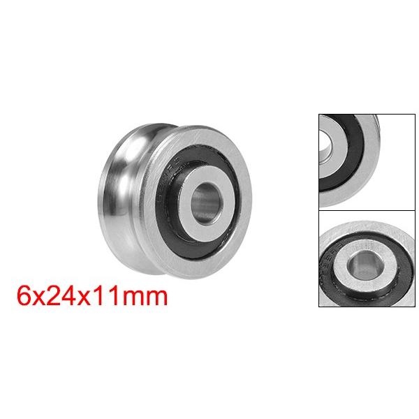 uxcell U溝トラックガイドベアリング 6x24x11mm SG20 プーリーホイール