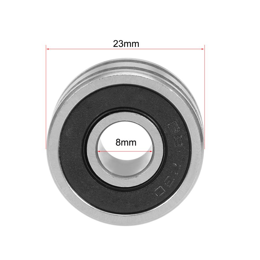 uxcell B8-23D深溝玉軸受 8x23x14 mm 二重密封 クロム鋼