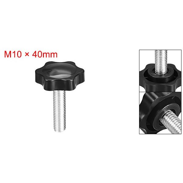 uxcell クランプねじノブ クランプつまみ スターノブ M10 x 40mm オス