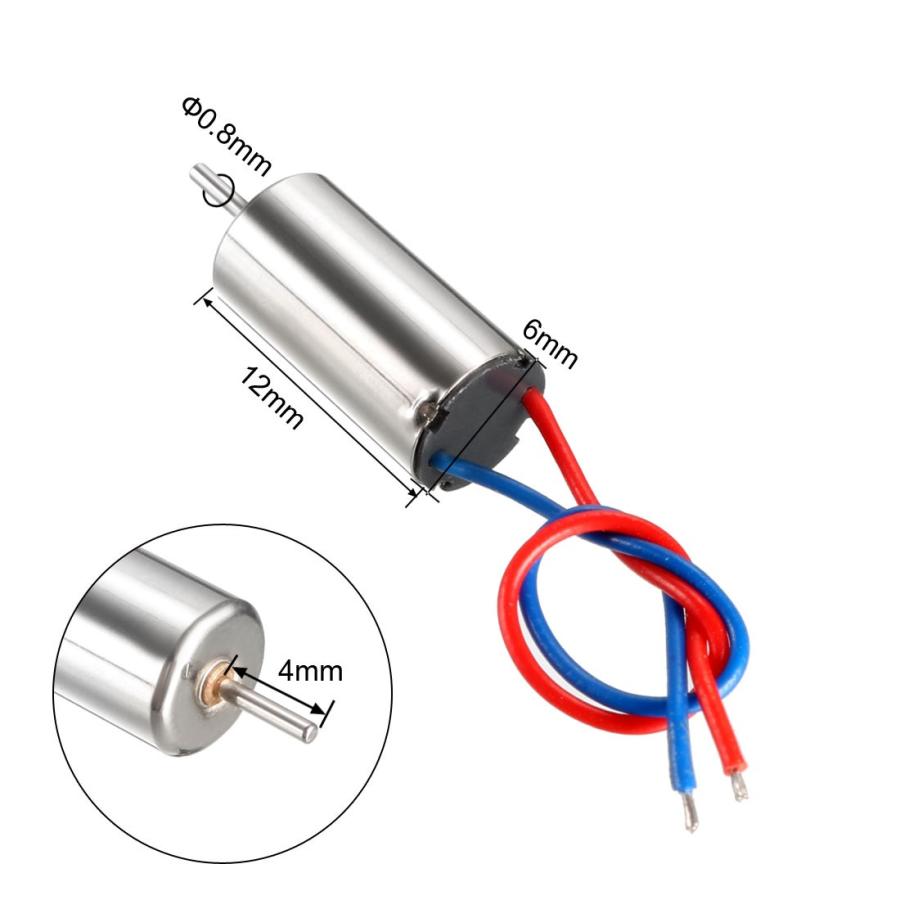 モーター１２個セット uxcell マイクロ振動モーター シリンダーマイクロ振動モーター 6x12mm