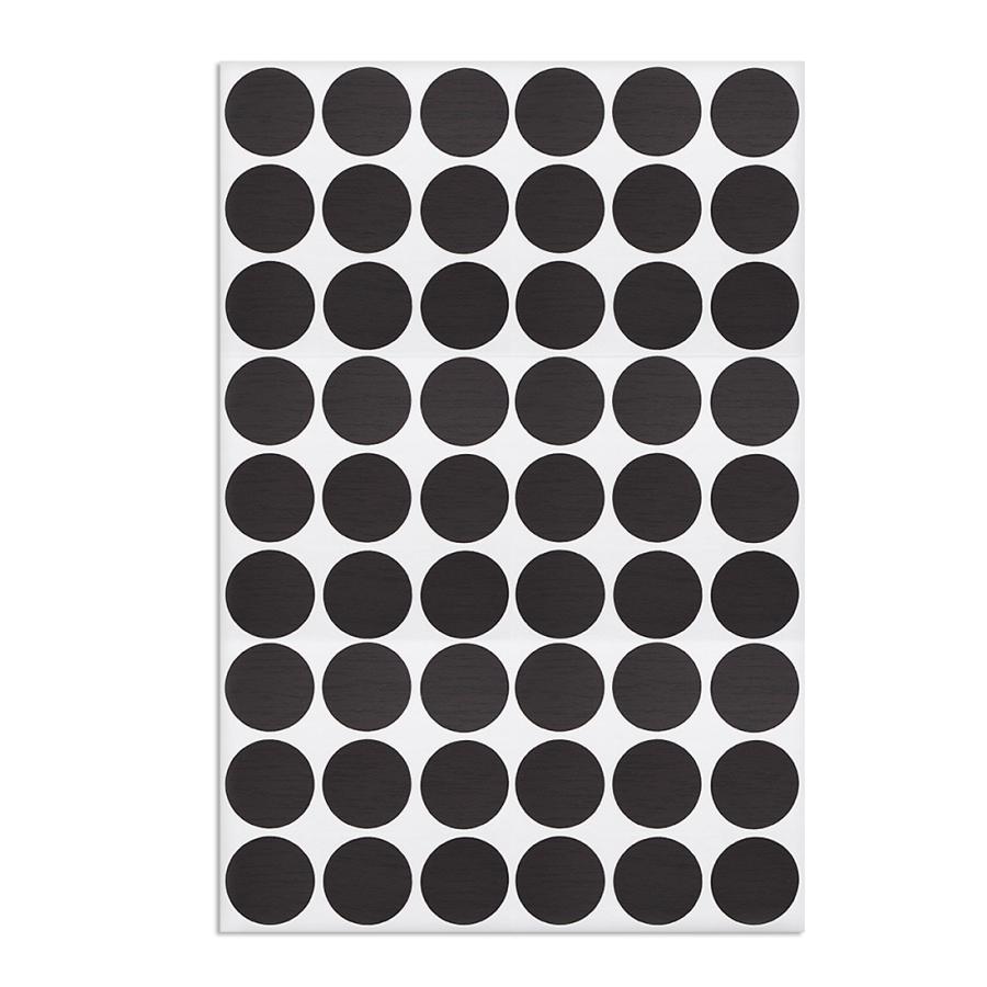 uxcell ネジ穴ステッカー 21mm直径 PVC材料 54合1 ブラックライン 1
