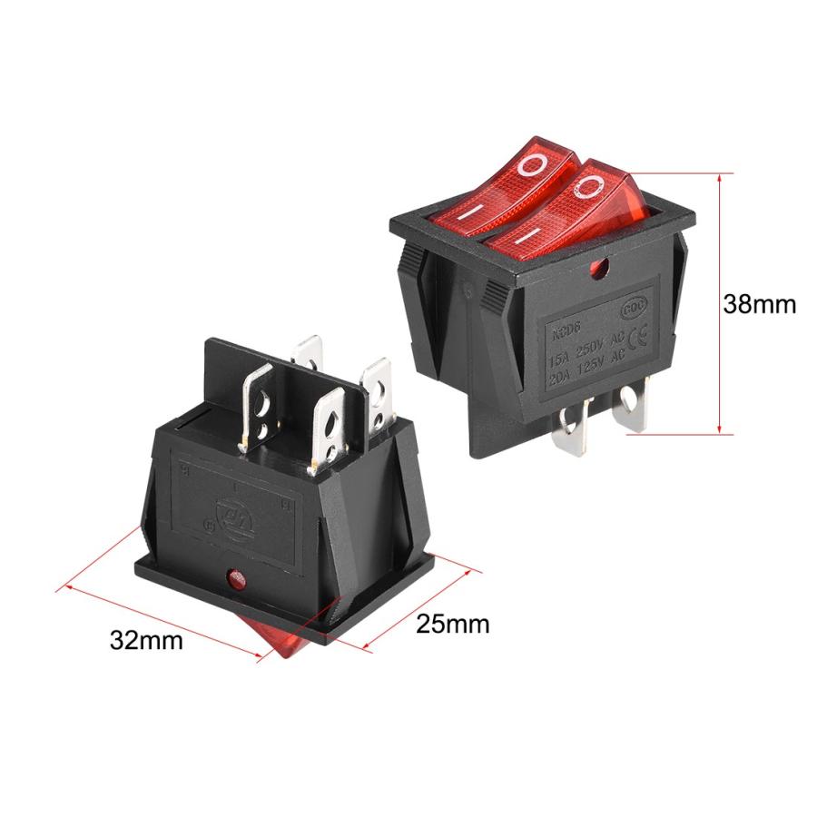 uxcell ロッカースイッチ ON/OFF AC250V/15A 125V/20A ボートロッカースイッチ ダブルポジショントグルスイッチ 2個 :a19032800ux0429:ソウテン - 通販 - Yahoo!ショッピング uxcell ロッカースイッチ ON/OFF AC250V/15A 125V/20A ボートロッカースイッチ ダブルポジショントグルスイッチ 2個 :a19032800ux0429:ソウテン - 通販 - Yahoo!ショッピング