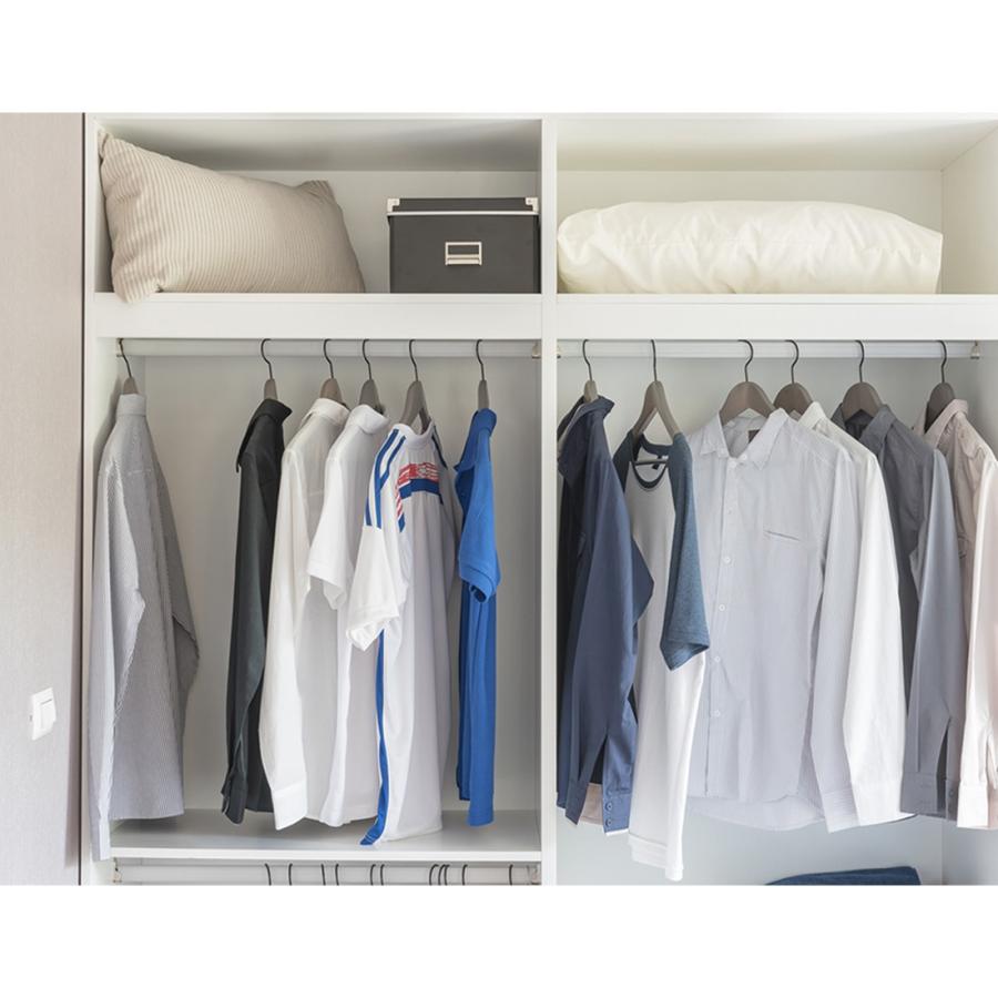 uxcell クローゼットワードローブロッドフランジ 25mm直径 ロング