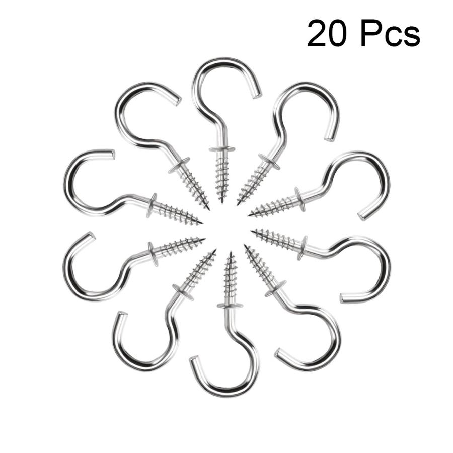 uxcell 30 mmスクリューアイフック セルフタッピングねじ スクリュー