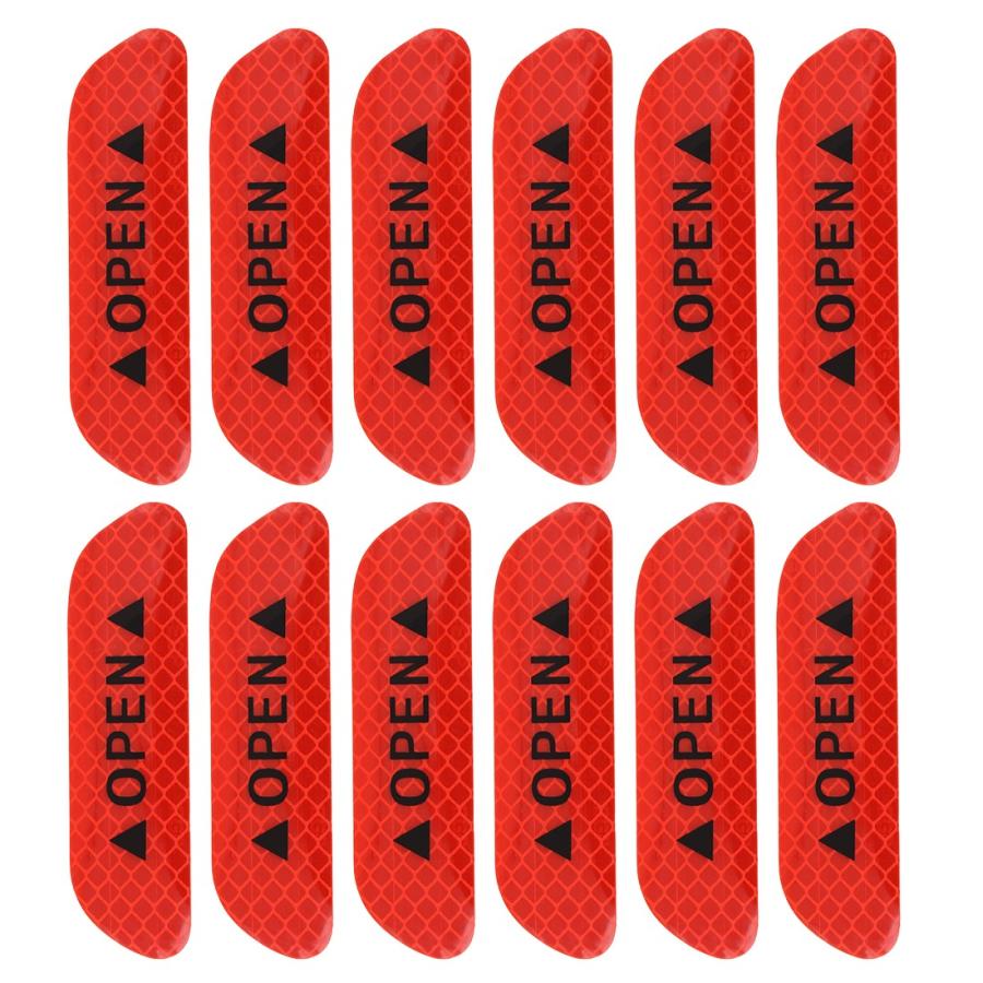 uxcell 反射ステッカー 車用 12個 赤 爆安 リフレクター クリスマスツリー特価！ 9.5 2.5cm 車 テープ ドアオープンサイン x