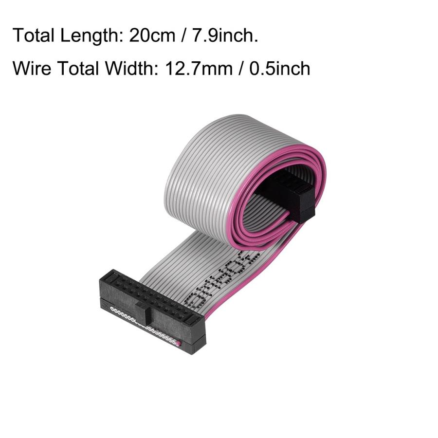 uxcell フラットリボンケーブル FC/FCコネクター 20ピン 1.27mmピッチ