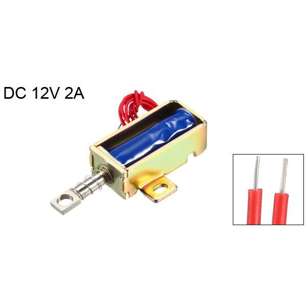 uxcell 電磁ソレノイドロック プルタイプ 電気ドアロック用 DC 12V 2A