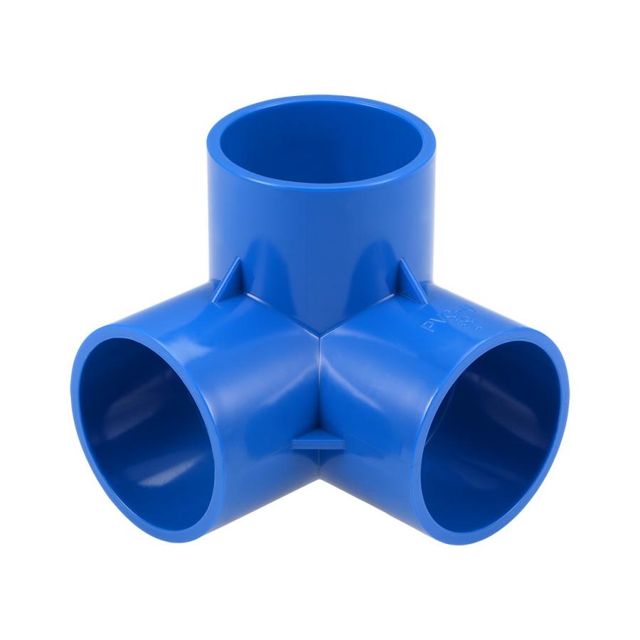 uxcell 三方エルボーPVCフィッティング ソケット 灌漑スプリンクラー用 ティーコーナーフィッティング ブルー 50mm、4個｜soten