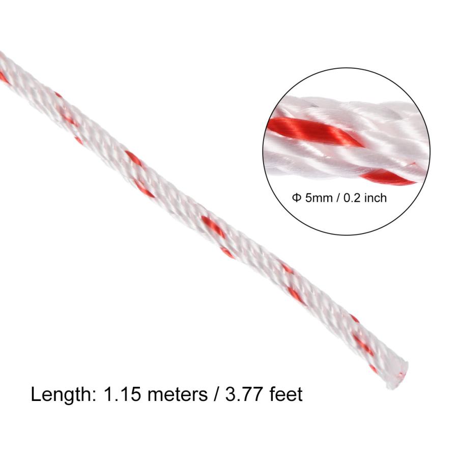uxcell リコイルスターターロープ ハンドルポリエステルプルコード付き 173F 188F 190F芝刈り機用 レッド 5x1.15m｜soten｜03