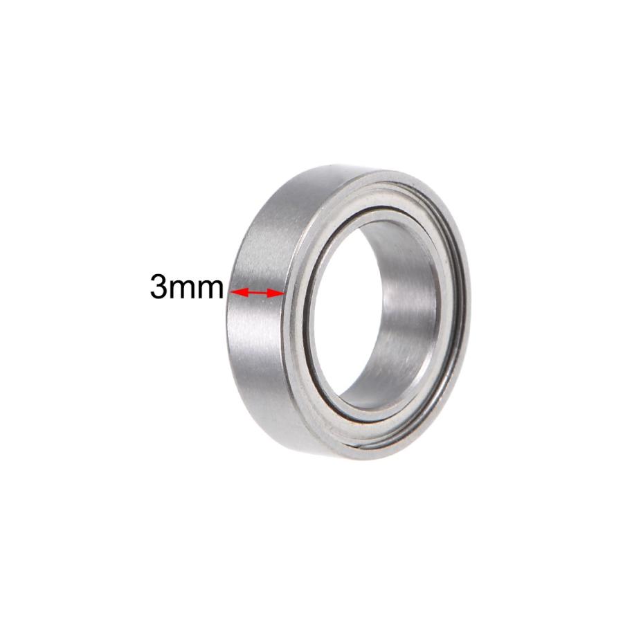 uxcell ミニチュア玉軸受 607z 627z 687z 697z MR117zz 内径7mm