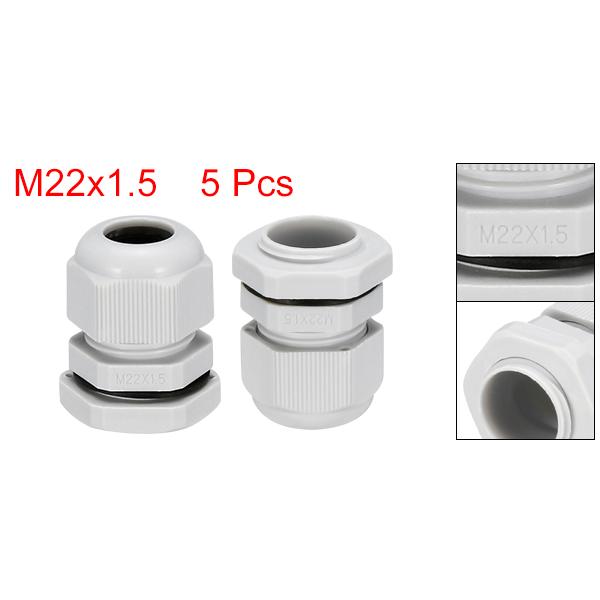 uxcell ケーブルグランド 防水 プラスチック 調整可能なロックナット