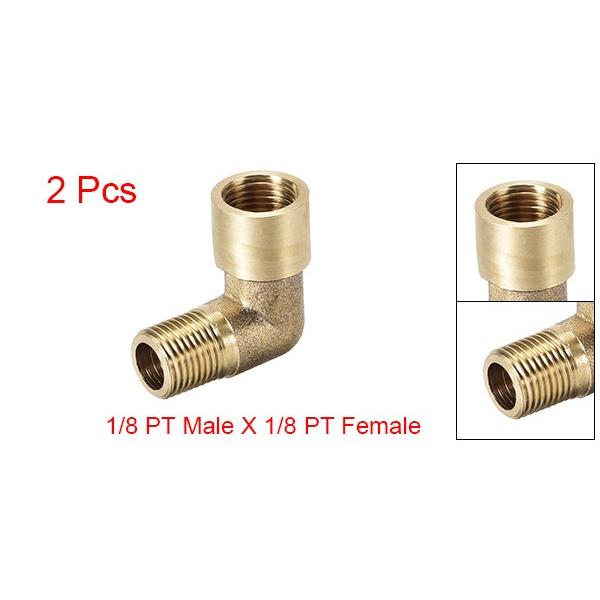 1010　エルボーのみ uxcell 真鍮管継手 90度ストリートエルボ オス×メス 空気水継手 1/8PT