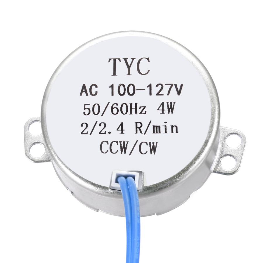 ハンドメイド用同期モーター AC 100-127V CCW/CW 4W uxcell 同期モーター AC 100-127V 4W ダブルフラットシャフト CW/CCW 2