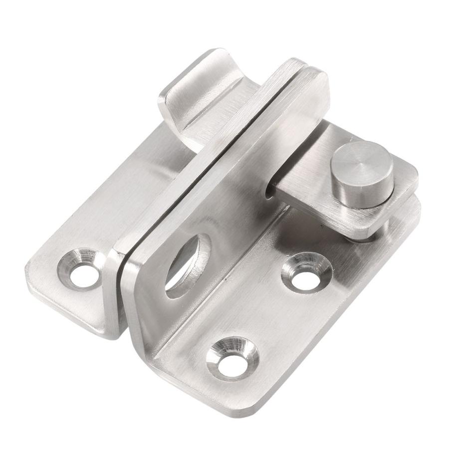 uxcell フリップドアラッチ ゲートラッチ ゲートラッチ右オープンハスプスライドロック 南京錠穴付き 201ステンレス鋼 62x52mm