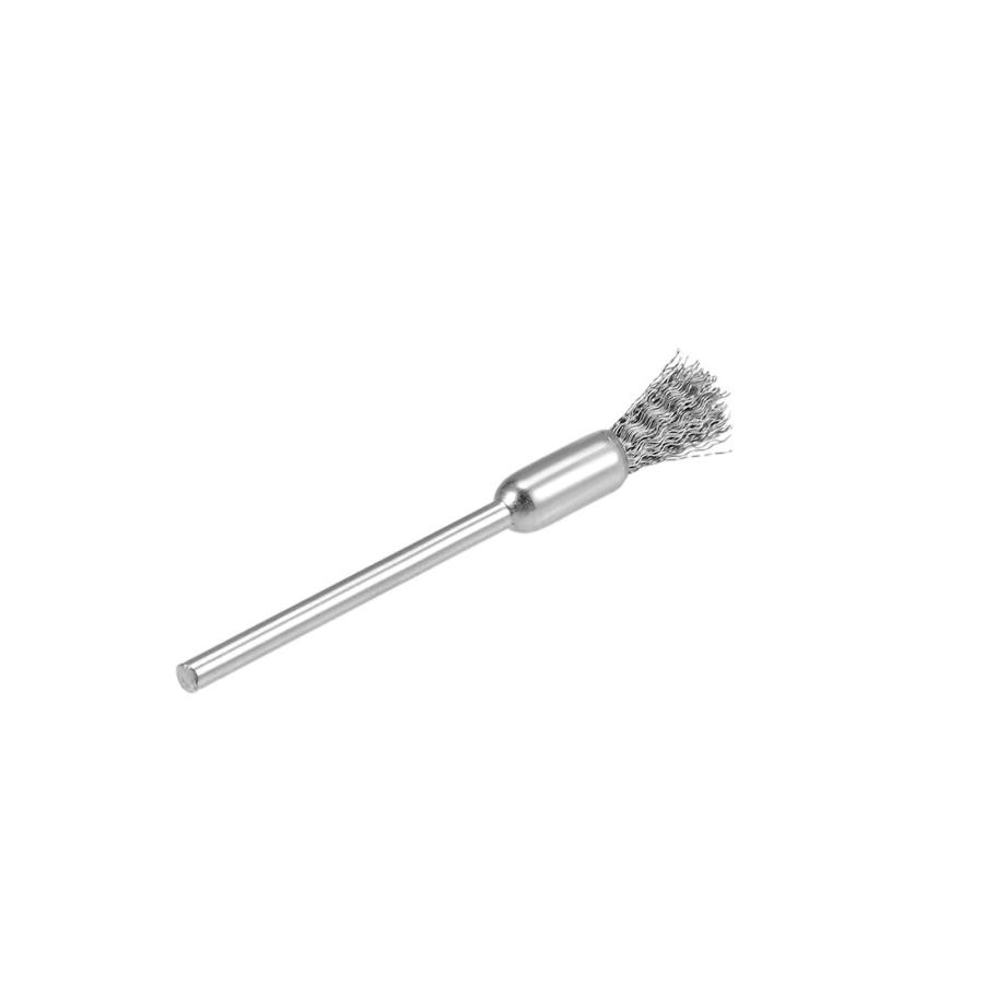 uxcell ミニワイヤーカップブラシ 5x11mm 2.35mmシャンク付き 圧着鋼 5