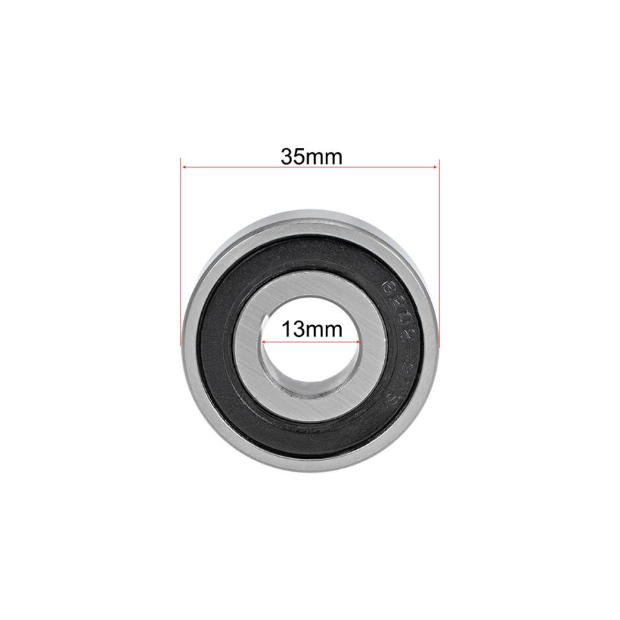 専用品 13ミリ前後玉 uxcell 6202-13-2RS深溝玉軸受 13 mm内径 35mm外径 11mmボアダブル