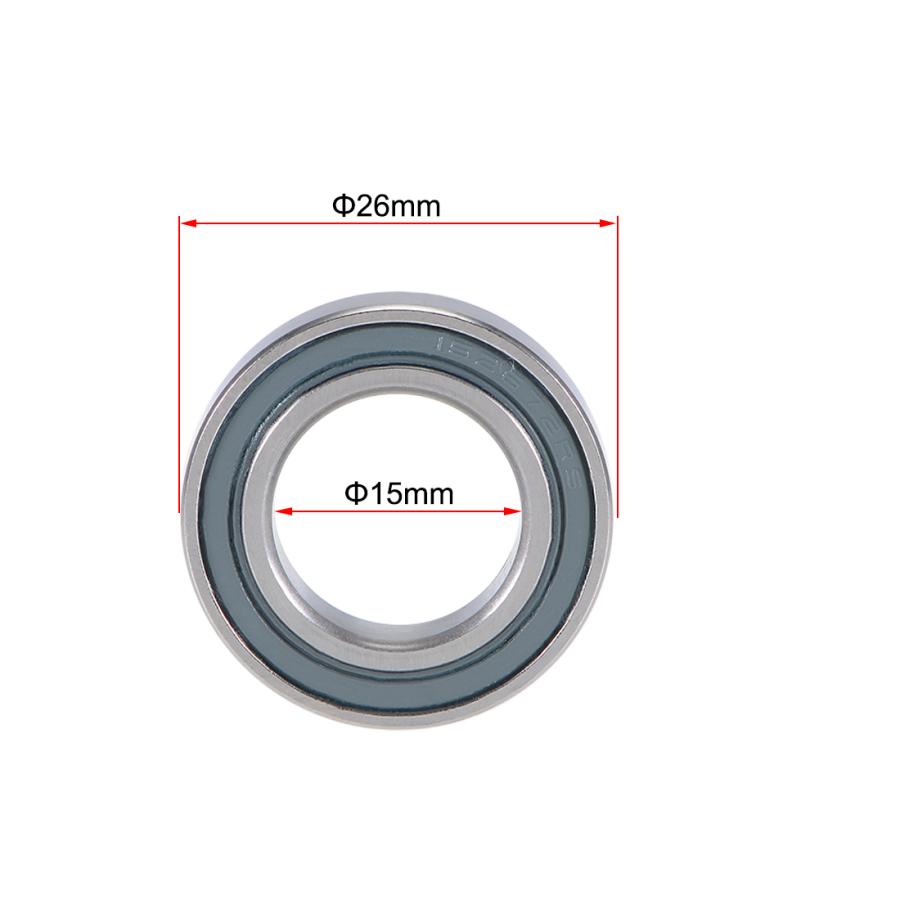 uxcell 15267-2RS 深溝ボールベアリング クロム鋼製 15x 26x 7mm