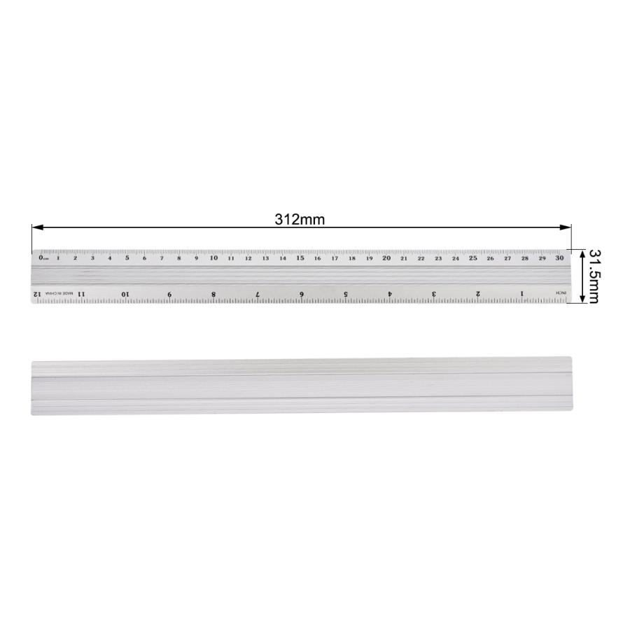 Uxcell アルミルーラー 測定範囲300mm 精密ベベルエッジ 金属定規メトリック インペリアルルーラー エンジニア製図縫製測定 シルバートーン Aux0932 ソウテン 通販 Yahoo ショッピング