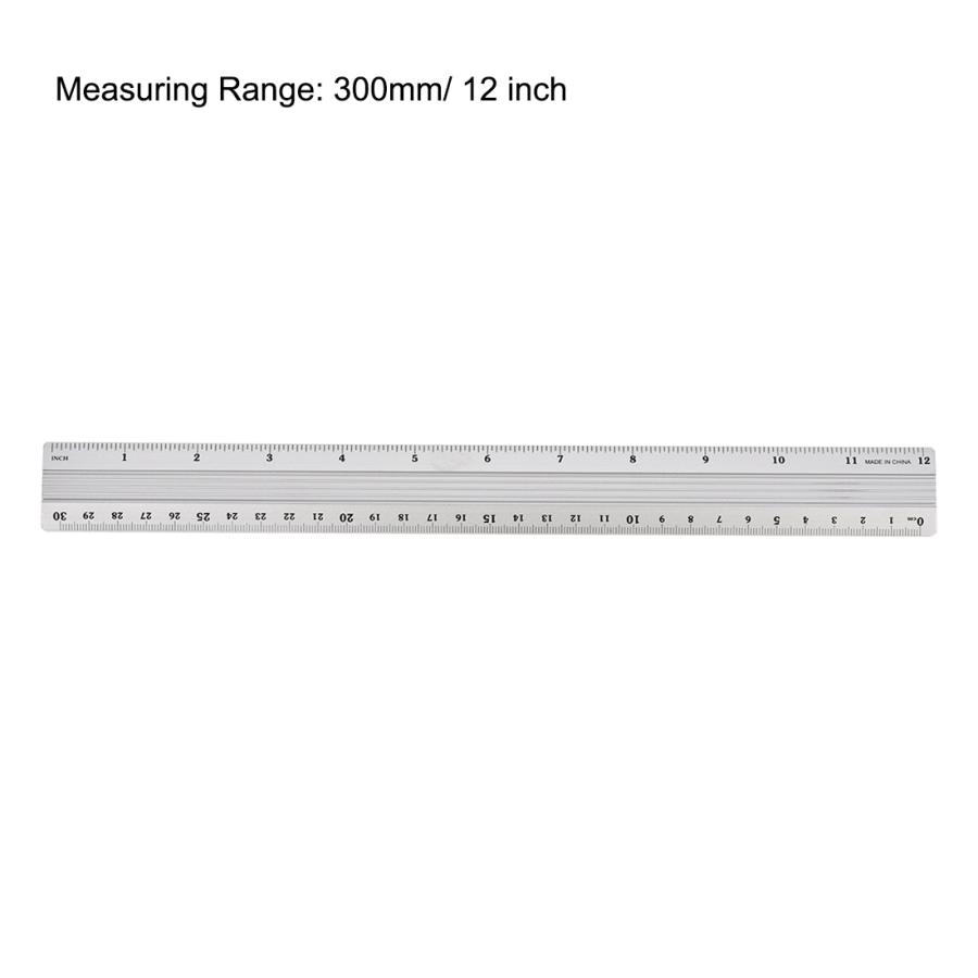 Uxcell アルミルーラー 測定範囲300mm 精密ベベルエッジ 金属定規メトリック インペリアルルーラー エンジニア製図縫製測定 シルバートーン Aux0932 ソウテン 通販 Yahoo ショッピング