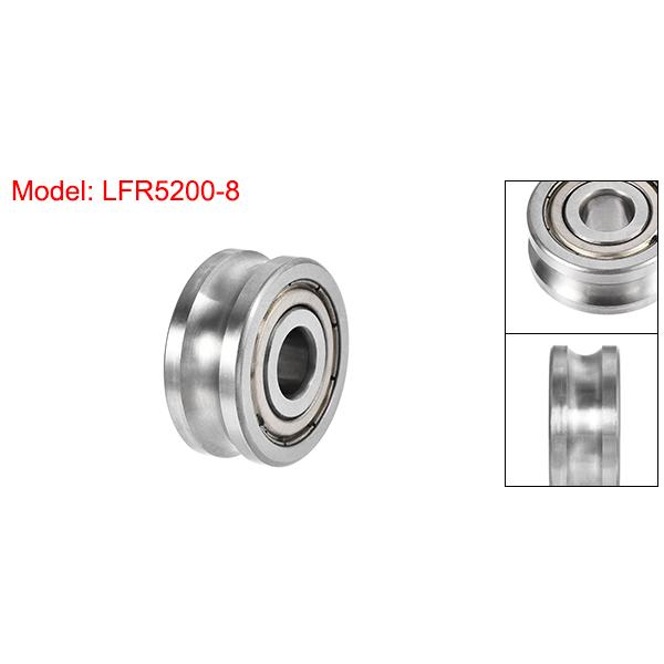 uxcell LFR5200-8 U溝トラックローラーベアリング 10x32x14mm 二重金属