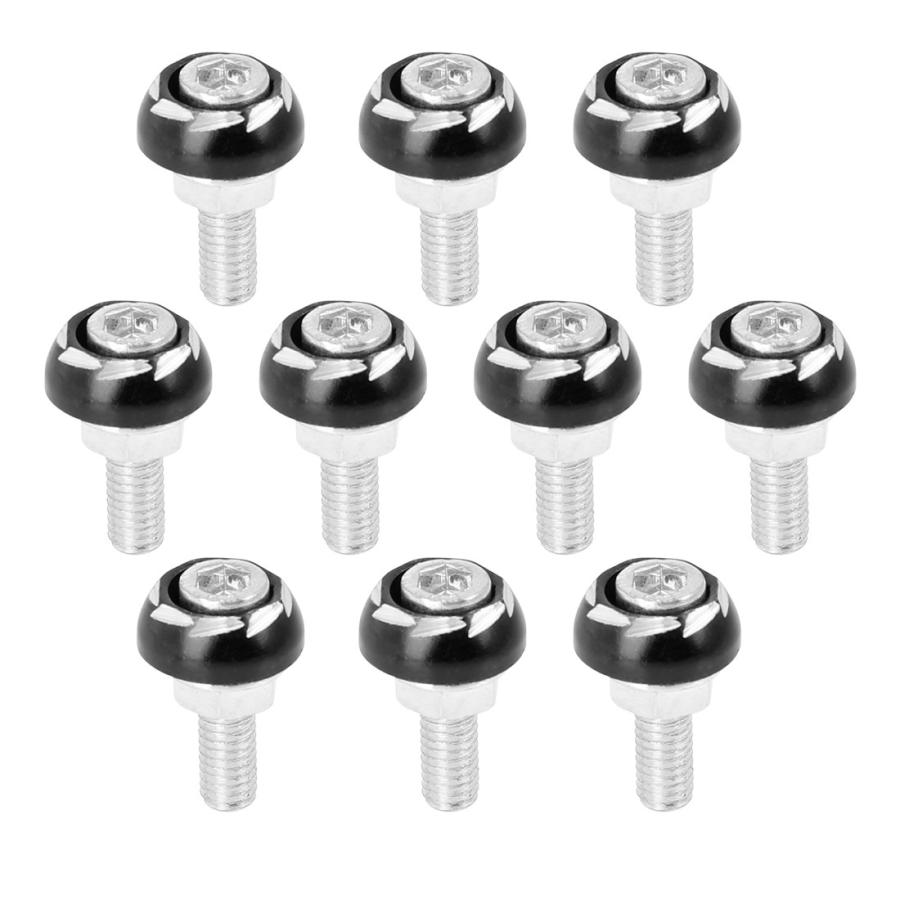 Uxcell ナンバープレートボルト ネジ留め具 6mm金属素材 ブラック オートバイ用 10個入り Aux1546 ソウテン 通販 Yahoo ショッピング
